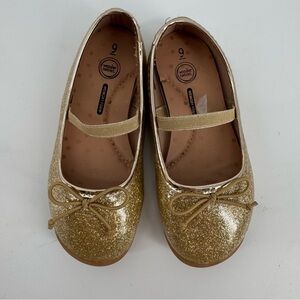 Wonder Nation Gold Glitter Slippers for Kids
